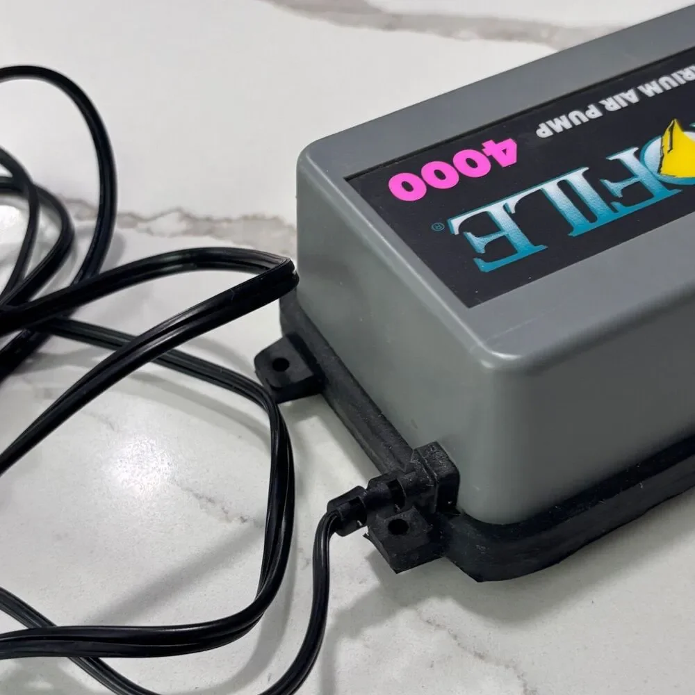 Profile Aquarium Air Pump 4000 Oxygenator Grey Fish Tank Bubbler 100% Functional